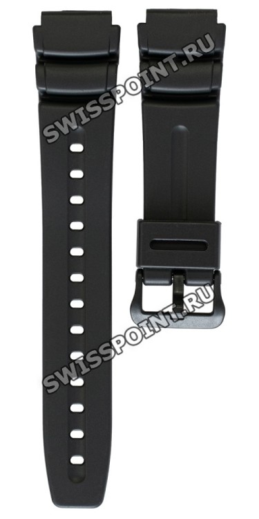 Черный полимерный ремешок Casio 71604350 для часов Casio AD-300, AW-61, AW-506, DW-280, DW-290, DW-340, MD-309, MD-310