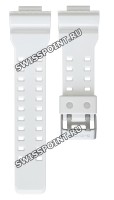 Белый полимерный ремешок Casio 10347710, глянцевый, стальная пряжка, для часов Casio G-Shock GA-100A-7A, G-8900A-7E, GR-8900A-7E, GW-8900A-7E Белый полимерный ремешок Casio 10347710, глянцевый, стальная пряжка, для часов Casio G-Shock GA-100A-7A, G-8900A-7E, GR-8900A-7E, GW-8900A-7E