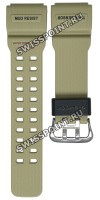 Бежевый / песочный полимерный ремешок Casio 10517719 для часов Casio Mudmaster GG-1000-1A5 Бежевый / песочный полимерный ремешок Casio 10517719 для часов Casio Mudmaster GG-1000-1A5