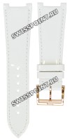 Белый кожаный ремешок Tissot T600040425, теленок, 23/18, розовая пряжка, для часов Tissot T2 T090.310 Белый кожаный ремешок Tissot T600040425, теленок, 23/18, розовая пряжка, для часов Tissot T2 T090.310