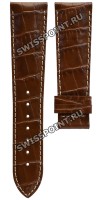 Коричневый кожаный ремешок Certina C610011116, теленок, имитация крокодила, 22/18, белая прострочка, без замка, для часов Certina DS Podium C001.510 Коричневый кожаный ремешок Certina C610011116, теленок, имитация крокодила, 22/18, белая прострочка, без замка, для часов Certina DS Podium C001.510