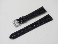 Черный кожаный ремешок из кожи крокодила STAILER ORIGINAL 2941-2011 размер (20/16 мм), длина L (120 / 80 мм) с тиснением под кожу крокодила Черный кожаный ремешок из кожи крокодила STAILER ORIGINAL 2941-2011 размер (20/16 мм), длина L (120 / 80 мм) с тиснением под кожу крокодила