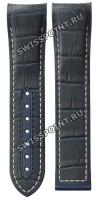 Синий каучуковый ремешок Omega O032RUZ005701 с накладкой из кожи аллигатора, 22/20, длина 100/95, без замка, для часов Omega 2153 Seamaster Planet Ocean III 45.5мм Синий каучуковый ремешок Omega O032RUZ005701 с накладкой из кожи аллигатора, 22/20, длина 100/95, без замка, для часов Omega 2153 Seamaster Planet Ocean III 45.5мм