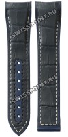 Синий каучуковый ремешок Omega O032RUZ005702 с накладкой из кожи аллигатора, 21/18, длина 100/95, без замка, для часов Omega 215.33.44.21.03.001 Seamaster Planet Ocean 600m Co-Axial Master Chronometer 43,5 mm Синий каучуковый ремешок Omega O032RUZ005702 с накладкой из кожи аллигатора, 21/18, длина 100/95, без замка, для часов Omega 215.33.44.21.03.001 Seamaster Planet Ocean 600m Co-Axial Master Chronometer 43,5 mm