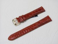 Коричневый кожаный ремешок из кожи крокодила STAILER ORIGINAL 2945-1812 размер (18/16 мм), длина L (120 / 80 мм) с тиснением под кожу крокодила Коричневый кожаный ремешок из кожи крокодила STAILER ORIGINAL 2945-1812 размер (18/16 мм), длина L (120 / 80 мм) с тиснением под кожу крокодила